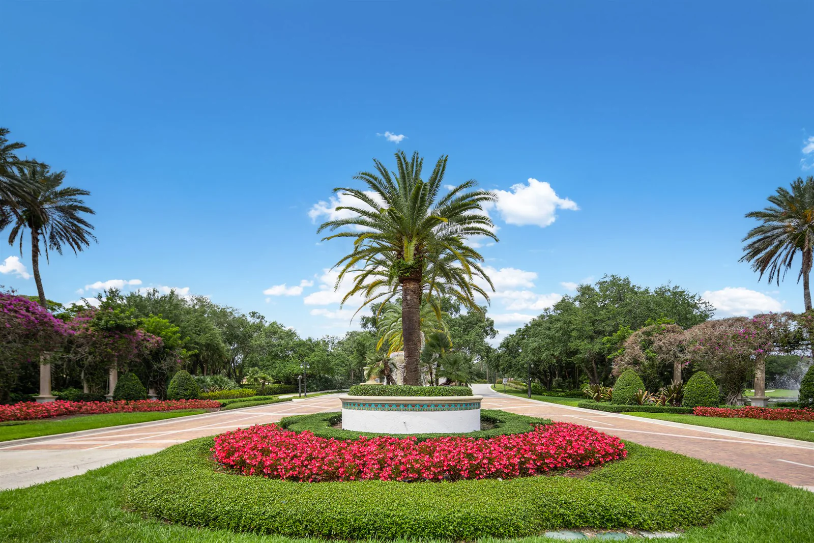 Entrance roundabout and colour, by Power Group Care in Palm Beach County