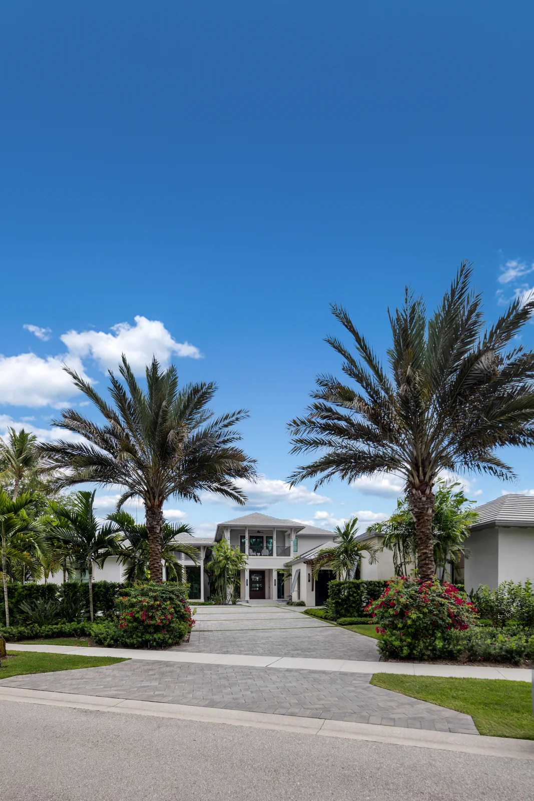 Estate frontage and palms, by Power Group Care in Palm Beach County