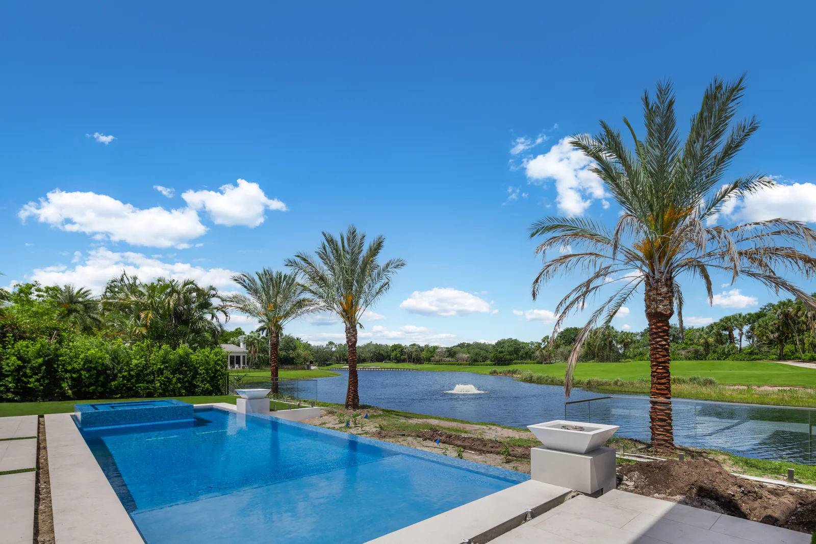 Lakeside terrace and fairway, by Power Group Care in Palm Beach County